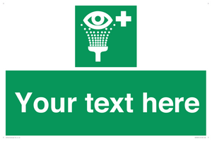 Custom Eye Wash Station Sign